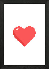 Herz gerahmtes Wandbild Poster