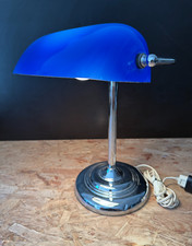 original IKEA Lampe Bankerlampe Tischlampe Notarlampe blau Typ B8905 Vintage