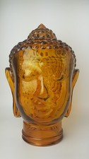 Buddha Büste Kopf gelb orange