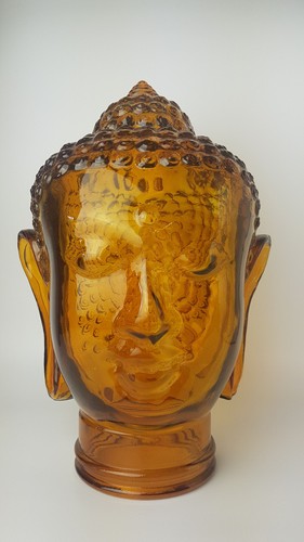 Buddha büste kopf gelb orange - buddha,