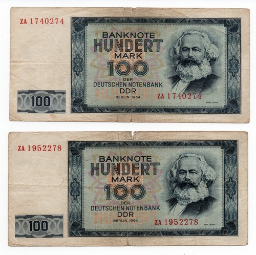 Banknote ddr 100 mark 1964 - mark,
