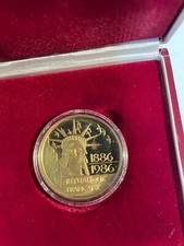 Gold Münze 920 100 F  17 g 1986 Monnaie de Paris 100 FRANCS OR STATUE OF LIBERTY