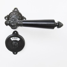 Jugendstil / Gründerzeit Bad / WC Türbeschlag Gusseisen antik 3-GWC-GE