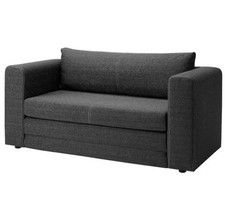 IKEA Sofa 2er Dunkelgrau mit Schlaffunktion 150cm Stoffbezug
