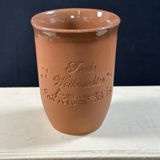 Glühweintasse Becher Steingut Braun Frohe Weihnachten Tasse Punch 0,25 L