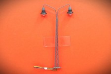1:87 HO Beleuchtung,  Doppelte Bahnhofsleuchte, Gittermast 14-16 V ~ Tested
