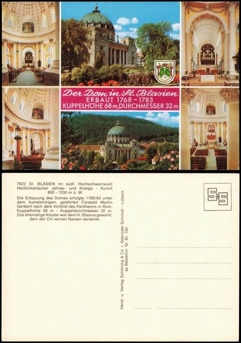 Ansichtskarte blasien dom - ansichtskarte,