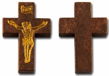 braune Kreuz Anhänger Jesus
