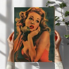Vintage Pin Up Girl Poster