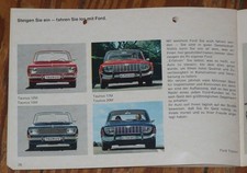 1966 Ford Taunus 12M 15M P6 17M 20M P5 Prospekt brochure + Transit