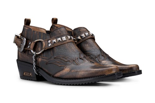 Herren leder cowboy schuhe - herren,