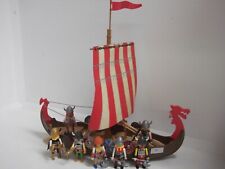 Playmobil Drachenboot Wikingerschiff aus 3150 mit 7 Figuren Waffen Schilde SET 1