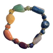 7 Chakra Armband mit Glitzersteinen