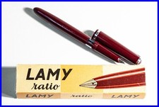 LAMY ratio 49F Kolbenfüller in Wein-Rot & Chrom mit MK Stahl Feder