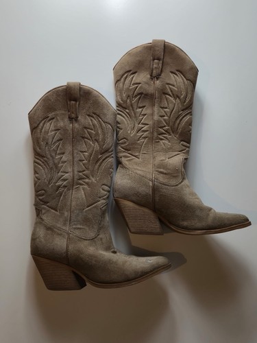 Western boots beige cowboy - boots,