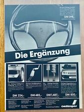 Oettinger VW Golf Tuning Oldtimer Original 1986 Vintage Advert Werbung Reklame