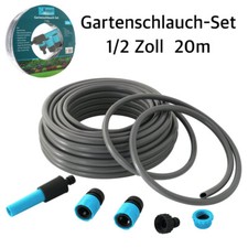 20m Gartenschlauch Set 1/2 Zoll Wasserschlauch 5-tlg. o. Schlauchwagen o. Muster