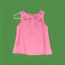 "KENZO" JUNGLE  BLUSENTOP DESIGNER 122/128 MAGNOLIENROSA STICKEREI ATMUNGSAKTIV