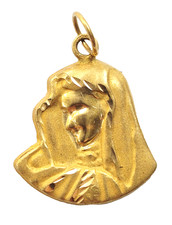 Mutter Gottes Heil-Maria Madona Ketten-Anhänger 750 Gold 18 Karat gestempelt NEU