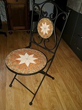 2 Garten-Klappstühle Mosaik für Balkon, Terrasse, Garten sehr gut erhalten!