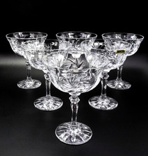 6 Sektschalen - Sektgläser - Kristall - Schleuderstern