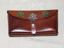 Ledertasche mit edelweiss - ledertasche,