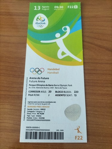 Used ticket olympic - used,