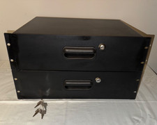 Abschließbare Metall-Schubladen – 2HE Rack / Werkstatt / Büro