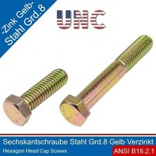 Sechskantschraube 3/8-16 UNC Stahl Grade 8 Gelb Verzinkt |