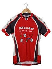 OWAYO Radtrikot Kinder Gr. 140 Rot Miele Logo Kurzarm Fahrrad Trikot