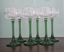 6x Jugendstil Weingläser mit