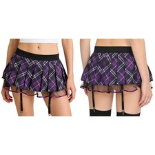 Damen Kariert Rock Minirock