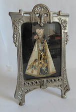 Antikes Andenkenbild der Schwarzen Madonna von Altötting um 1920 Jugendstil