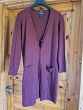 Lands'End Cardigan Strickjacke MERINO WOLLE Gr.L Bordeaux Rot