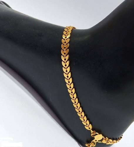 Fußkette damen vergoldet - fußkette,