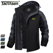 Men's Winter Waterproof Jacket Snow Ski Jackets Parka Fleece Hood Thermal Coats