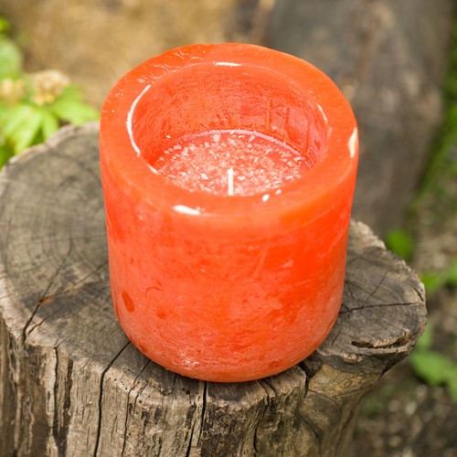 Kerzentopf orange 50 - kerzentopf,