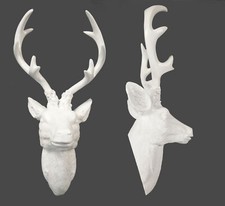 Hirschgeweih weiß - 10 Ender 60x51cm - Hirschkopf Wand Deko Jagd Geweih Skulptur