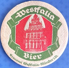 Alter Bierdeckel VK Westfalia Bier Münster um 1932 seltene Rückseite (3)