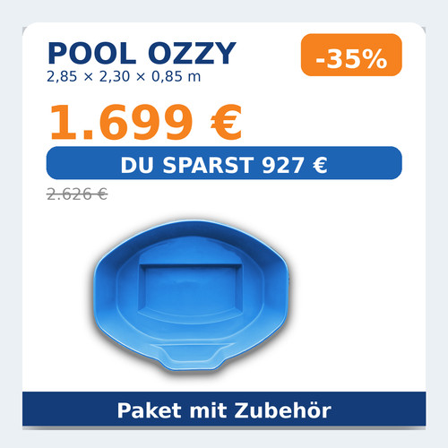 Gfk pool 85x2 - pool, 2,85x2,3x0,85