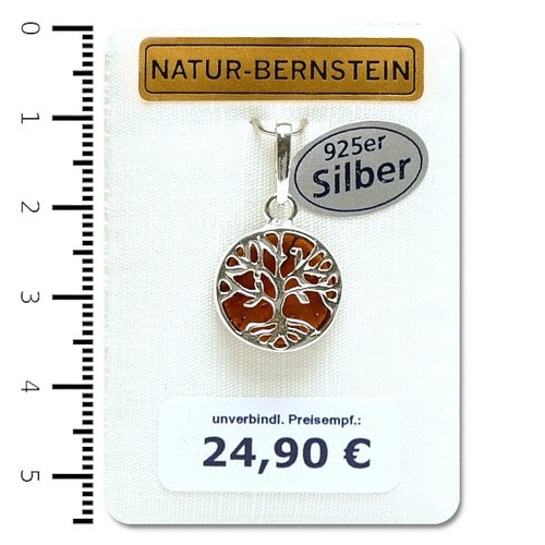 Bernstein anhänger lebensbaum - bernstein,