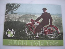 Prospekt Puch Motorrad Typ 125 & 125 Sport  30er Jahre   - RP