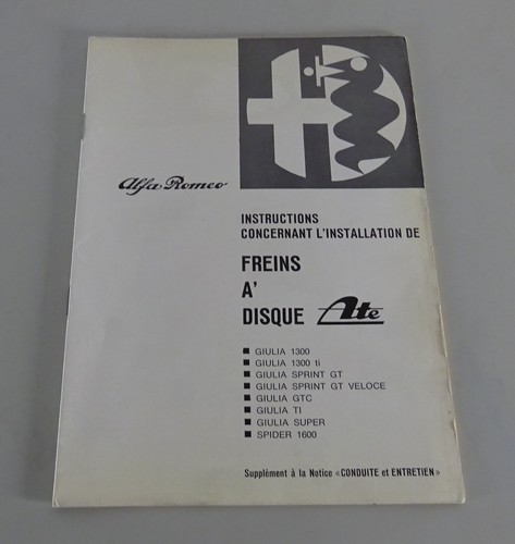 Manuel freins disque alfa - disque,