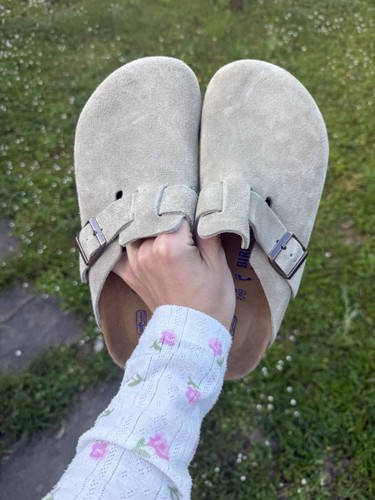 Birkenstock boston clog taupe - birkenstock,