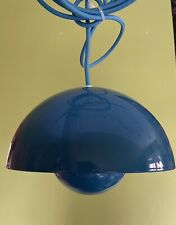 ORIGINAL Louis Poulsen V. Panton Flower Pot Hängeleuchte blau/ innen rot