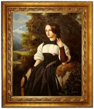 Ölbild schwedisches Mädchen-