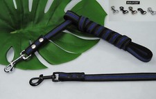 Bullyzei Leine gummiert 20mm BLAU Schleppleine Hundesport Trainingsleine IGP