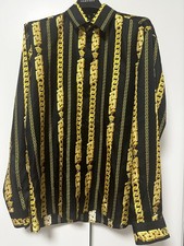 Versace seidenhemd mit kette - versace,