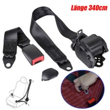 3-Punkt Automatikgurt Sicherheitsgurt Universal Gurtpeitsche 3,4m Anschnallgurt