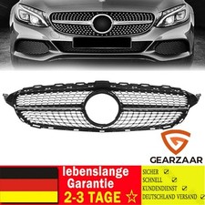 Kühlergrill Diamant Grill Schwarz für Mercedes Benz W205 C205 S205 A205 15-18